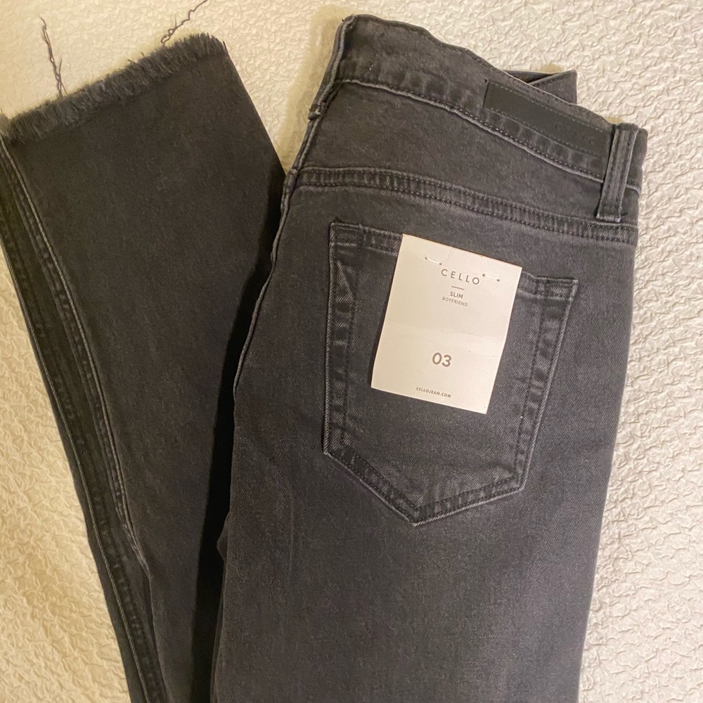 Black Cello Distressed Jeans